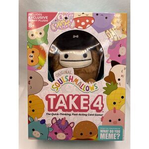 Squishmallows Take 4 Card Game‎ + Benny The Bigfoot Plush UNOPENED Box ~RARE~